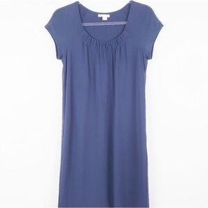 VINCE Navy Blue Shift Dress Cap Sleeve Small  Summer Travel dress fully lined S‎